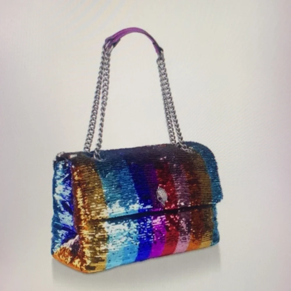 - Kurt Geiger London Kensington XXL Sequins Quilted Crossbody Bag - Picture 12 of 13